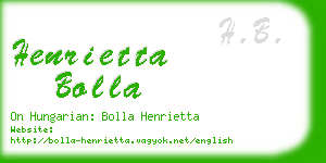 henrietta bolla business card